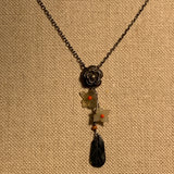Jade Flowers & Leaf Necklace