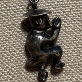 Jade with Silver Monkey Necklace