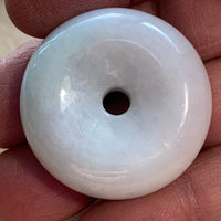 Vintage Lavender Jade Donut Pendant