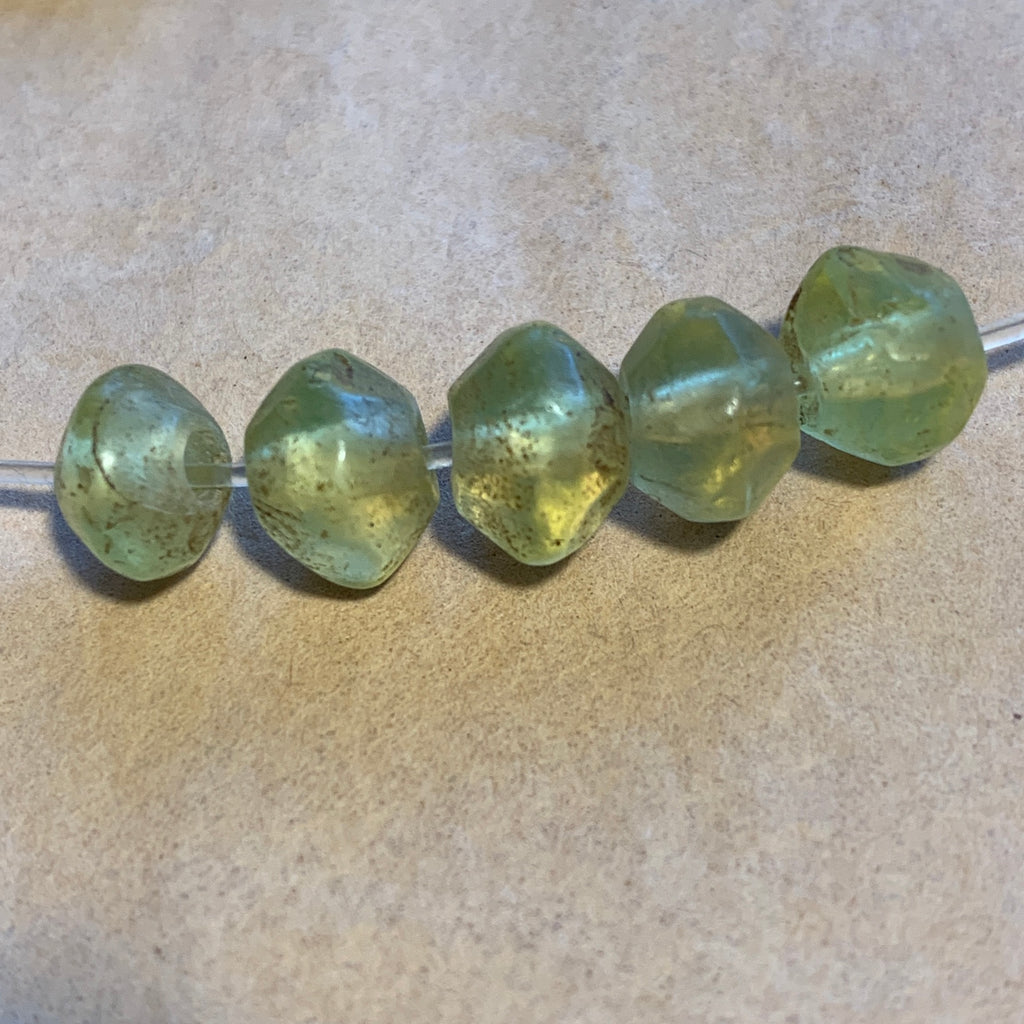 Antique Jonquil Vaseline Beads
