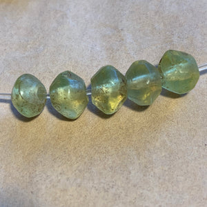 Antique Jonquil Vaseline Beads