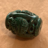Carved Malachite Bead