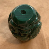 Carved Malachite Bead