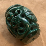 Carved Malachite Bead