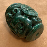 Carved Malachite Bead