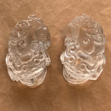 Carved Crystal Foo Dog Pendant
