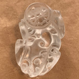 Carved Crystal Foo Dog Pendant
