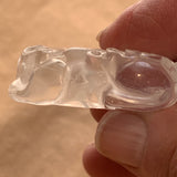 Carved Crystal Foo Dog Pendant