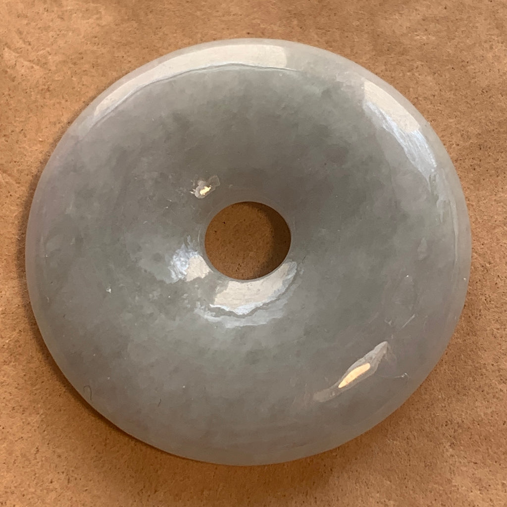 Vintage Lavender Jade Donut Pendant