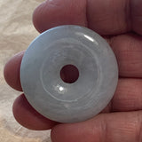 Vintage Lavender Jade Donut Pendant