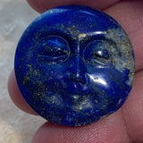 Carved Lapis Moon Face Cab