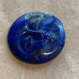 Carved Lapis Moon Face Cab