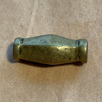 Antique Elongated Bicone Brass Beads, Nagaland