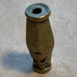 Antique Elongated Bicone Brass Beads, Nagaland