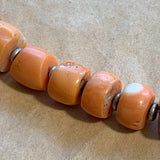 Strand of Rare Antique Nigerian Angel Skin Coral Beads