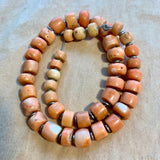 Strand of Rare Antique Nigerian Angel Skin Coral Beads