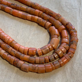 Strand of Antique Salmon Coral, Uzbek