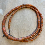 Strand of Antique Salmon Coral, Uzbek