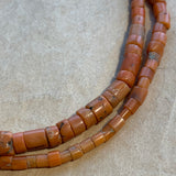 Strand of Antique Salmon Coral, Uzbek