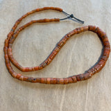 Strand of Antique Salmon Coral, Uzbek