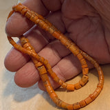 Strand of Antique Salmon Coral, Uzbek