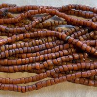 Antique Brick Red Bonda Beads, India