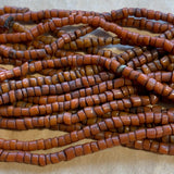 Antique Brick Red Bonda Beads, India