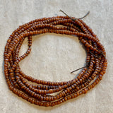 Antique Brick Red Bonda Beads, India