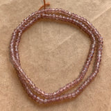 3mm Faceted Strawberry Quartz Rondelles