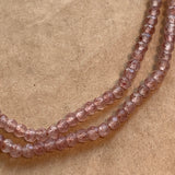 3mm Faceted Strawberry Quartz Rondelles