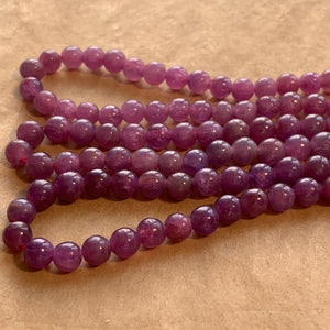 5mm Natural Ruby Round Beads