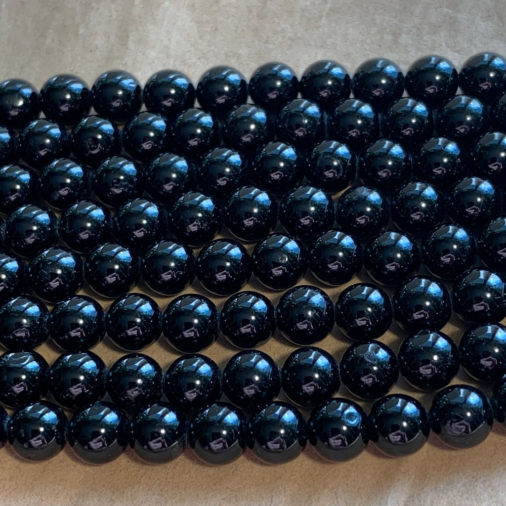 6mm Smooth Round Black Tourmaline