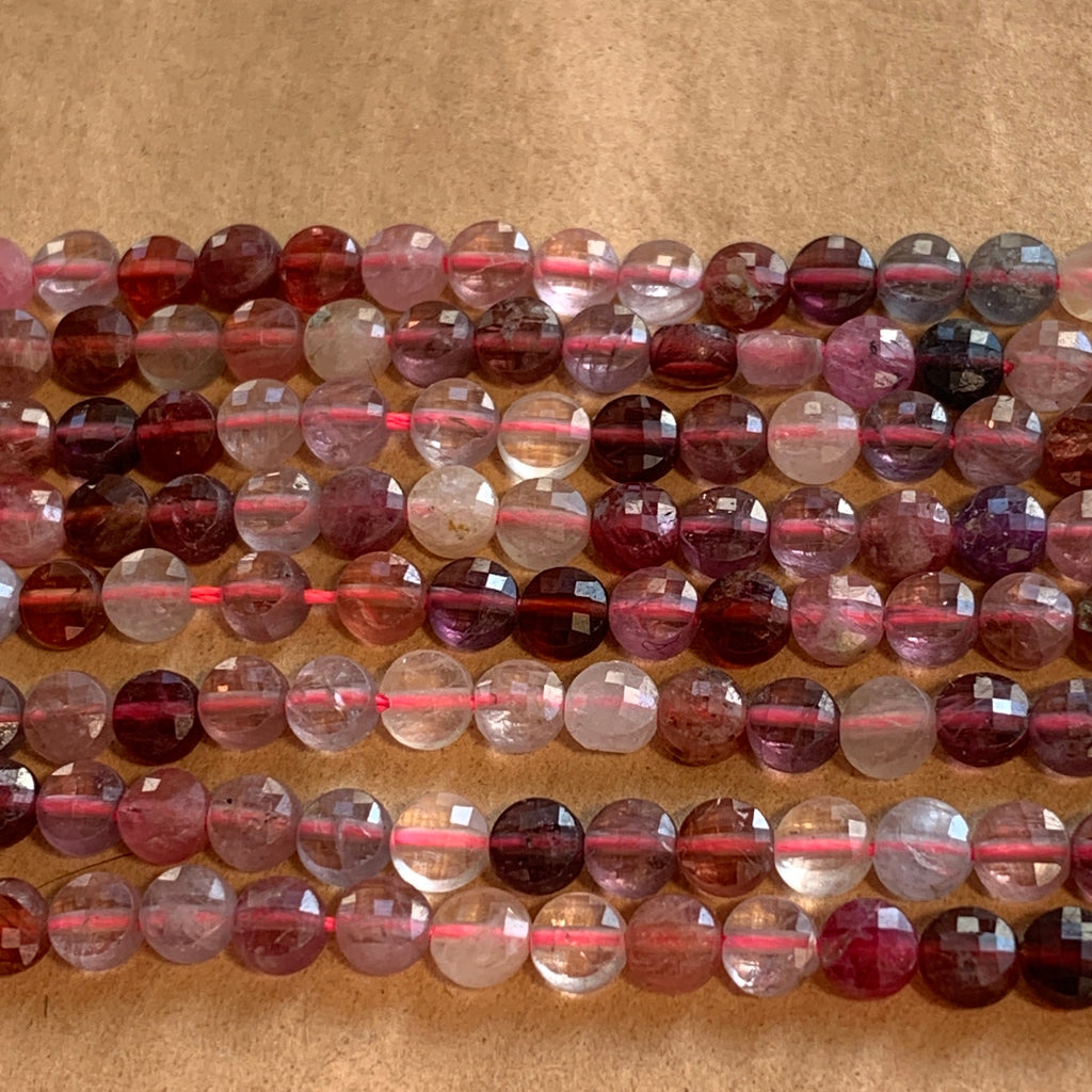 4mm Faceted Tourmaline Mini-Coins