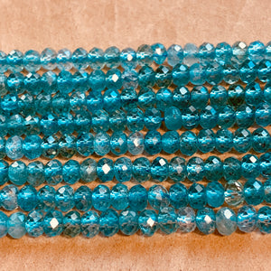 Bright 4mm Apatite Rondelles