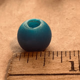 Vintage 15mm Opaque Turquoise Glass Beads
