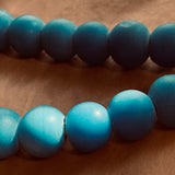 Vintage 15mm Opaque Turquoise Glass Beads