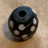 Antique Black with White Polka-Dots, "Skunk Beads"