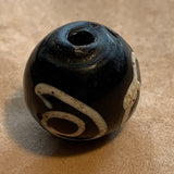 Large Black & White #6 Venetian Bead