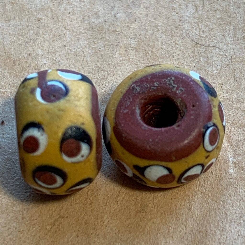 Antique Venetian Glass Disc Beads Traded in Nigeria