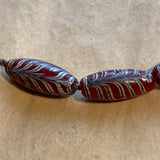 Red "Feather Bead", Venetian 1800's