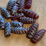 Red "Feather Bead", Venetian 1800's