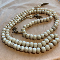 Cow Bone Prayer Bead Mala from Nepal