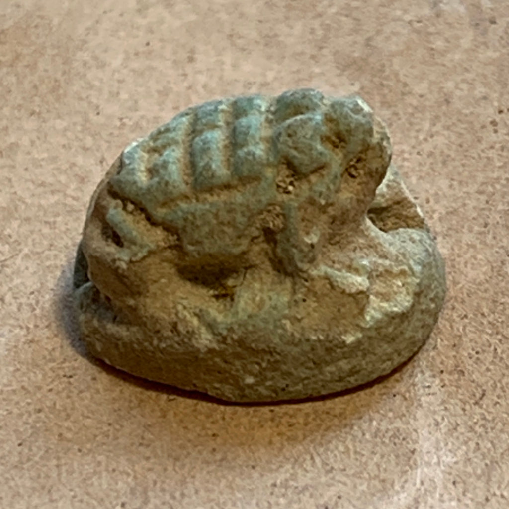 Ancient Faience Frog Bead, Egyptian