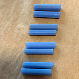 Vintage Czech Faceted Bugle Beads, Cornflower Blue