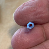 Vintage Czech Faceted Bugle Beads, Cornflower Blue