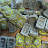 Vintage Czech "Egyptian Revival" 2-Hole Beads