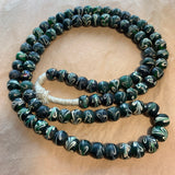 Fancy Green Feather Beads, Strand