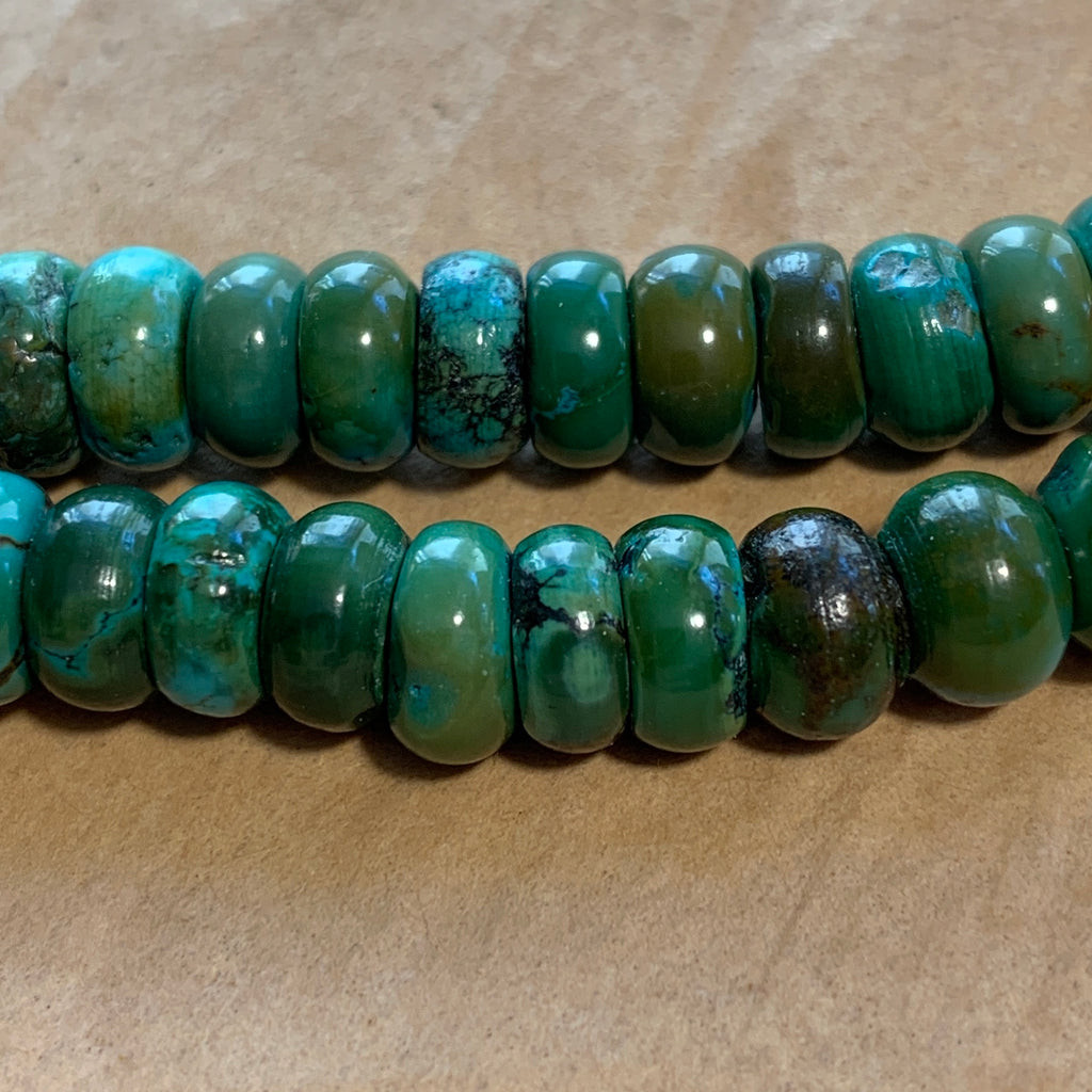 Cut Turquoise Disc Turquoise Disc Beads | Beadparadise.com