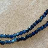 2mm Faceted Blue Sapphire Round Beads
