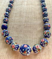 Antique Blue Wedding Cake Beads